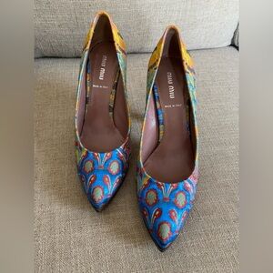 Miu Miu multicolor metallic pumps